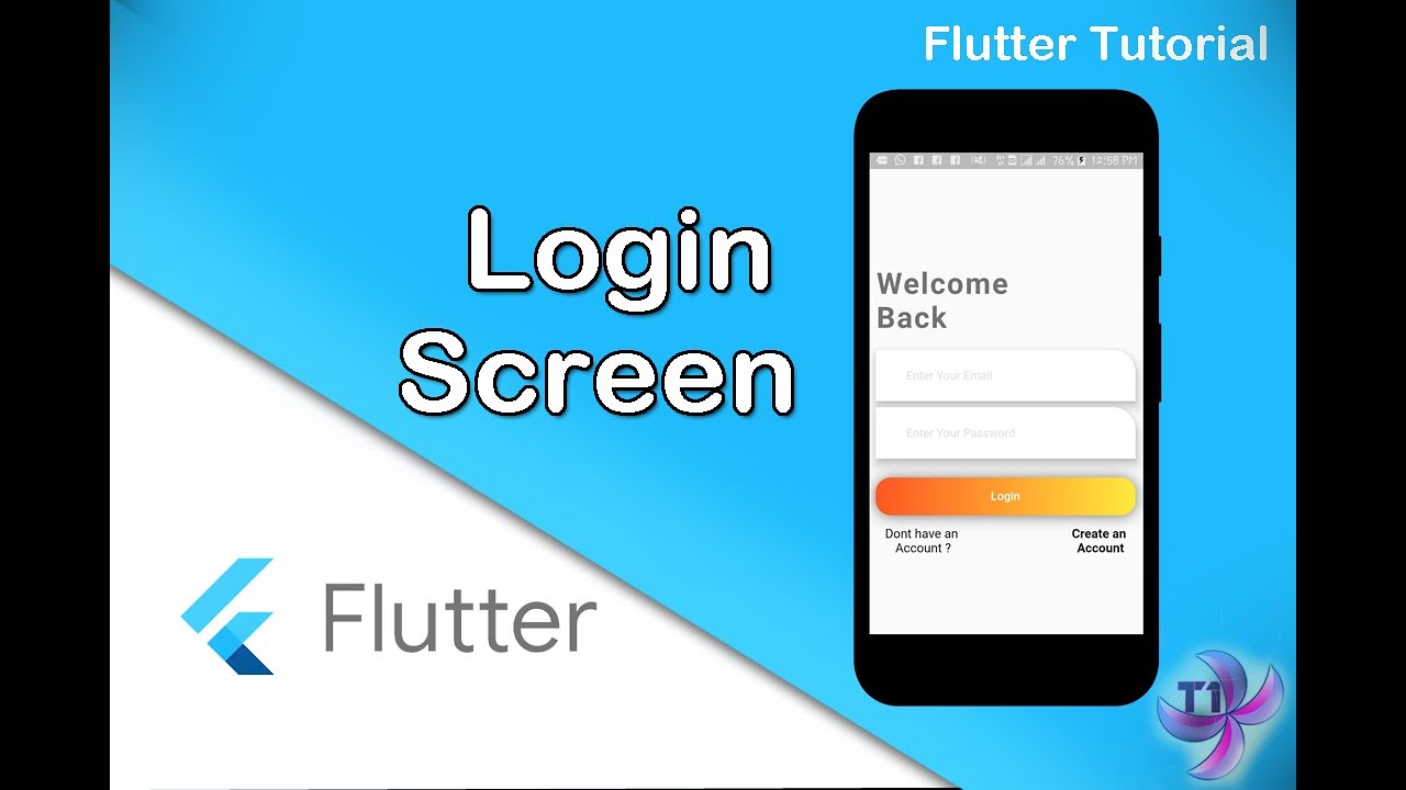 Techcorder's tweet card. Flutter Login Screen | Beautiful Login Page