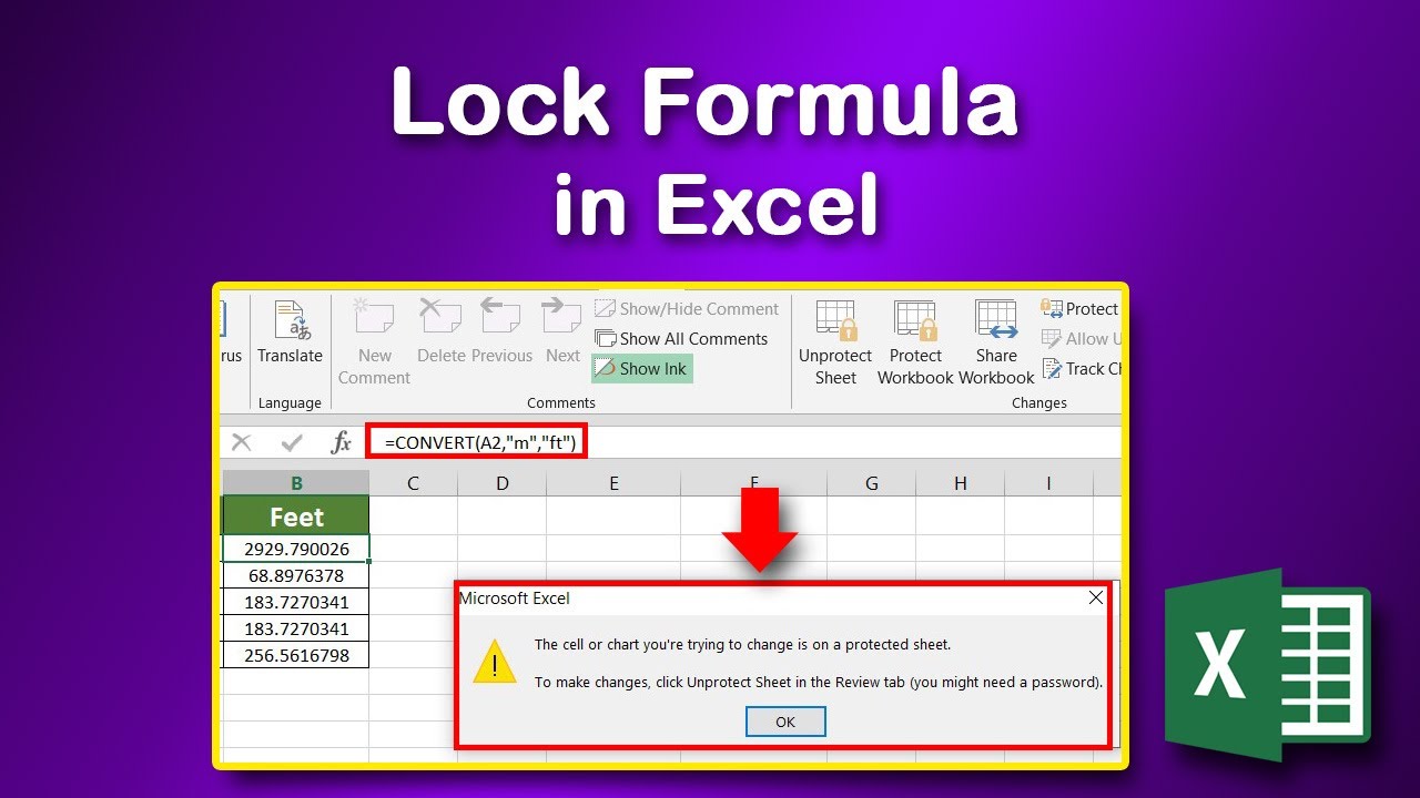 RehanaDhaka1216's tweet card. How to lock cells that have only formulas in Excel