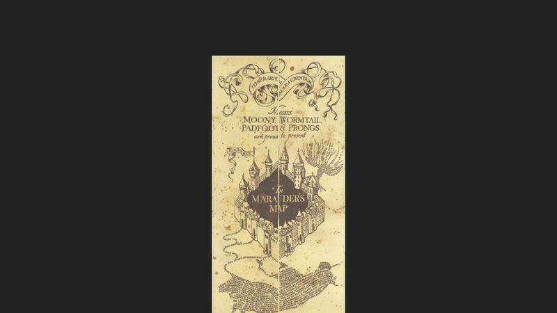 exitSim_exe's tweet card. Harry and Snape meet *(plays intense music)*. A scaled-down version of Marauder's Map (the real thing is too damn big) that responds to the magic words...