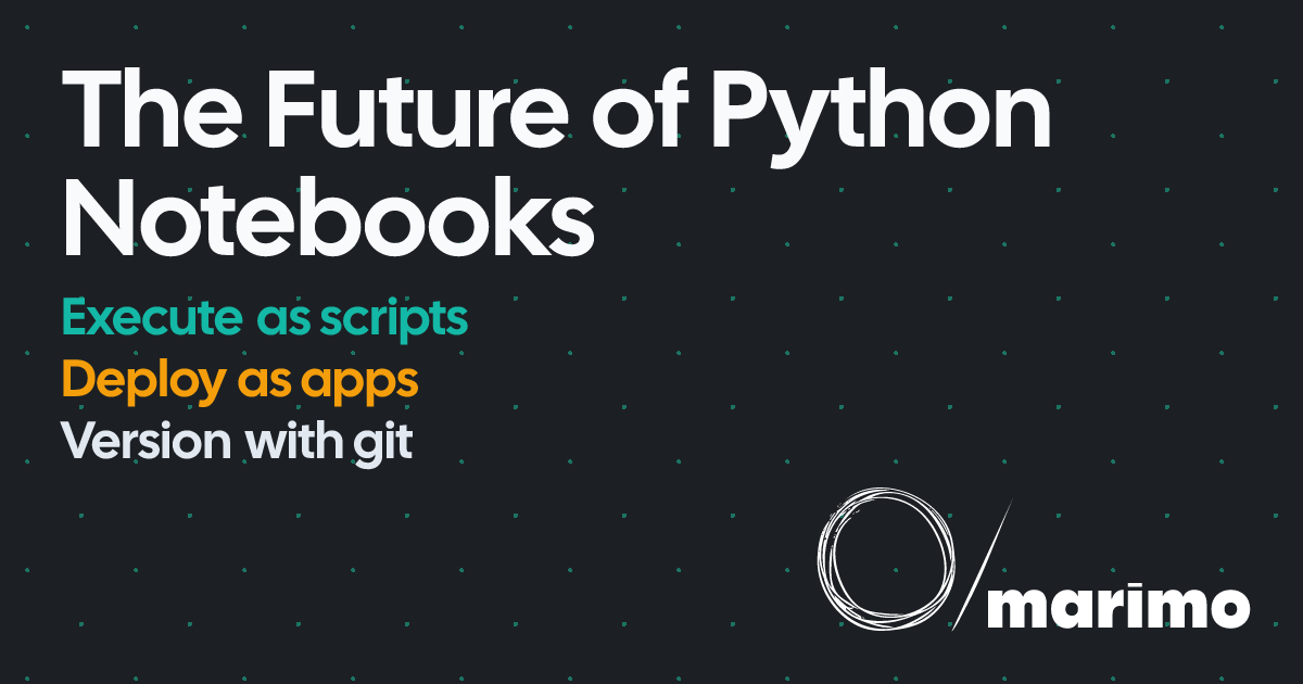 python_tip's tweet card. Explore data and build apps seamlessly with marimo, a next-generation Python notebook.