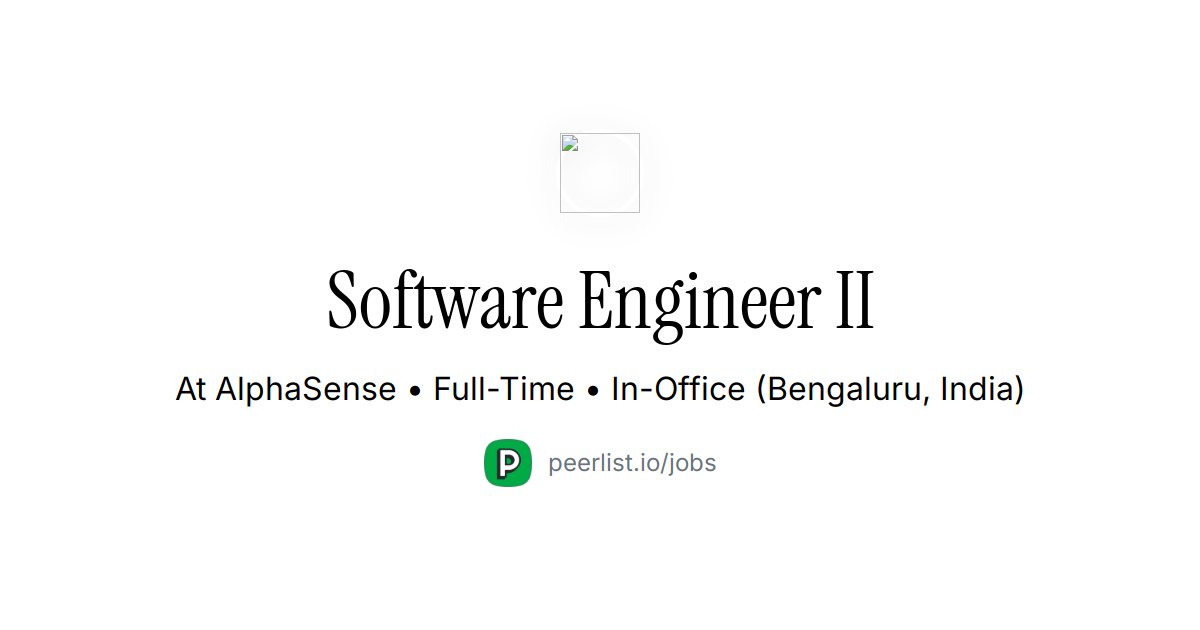 PeerlistHire's tweet card. AlphaSense is hiring with Peerlist for a Full-time Software Engineer II. Required skills: Java,Python,Spring,Springboot,AWS