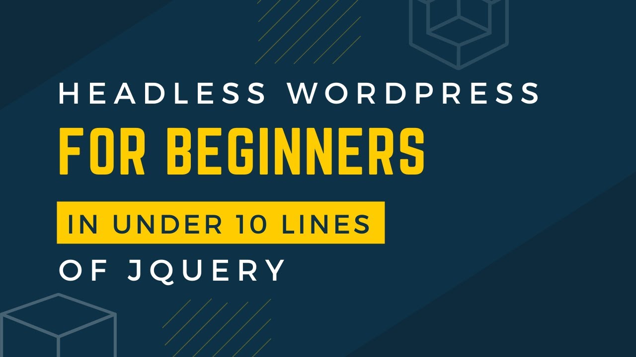 wpcodebox's tweet card. Headless WordPress for Beginners in under 10 lines of jQuery