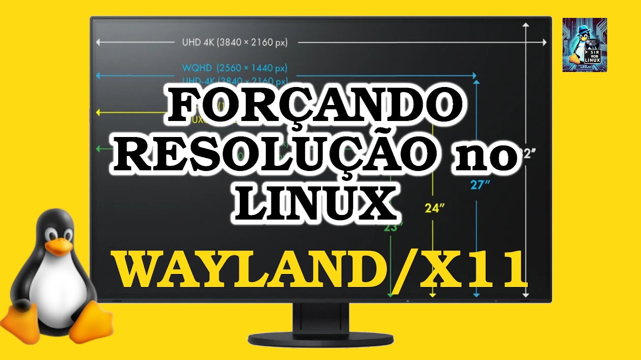 sirroblinux's tweet card. 4K | 2K | FullHD..? Como Forçar Resolução de Tela no LINUX - Wayland...