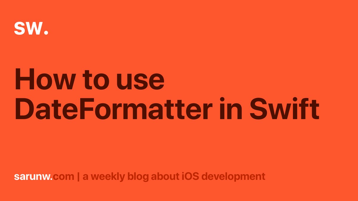 sarunw's tweet card. Learn how to use this expensive DateFormatter.