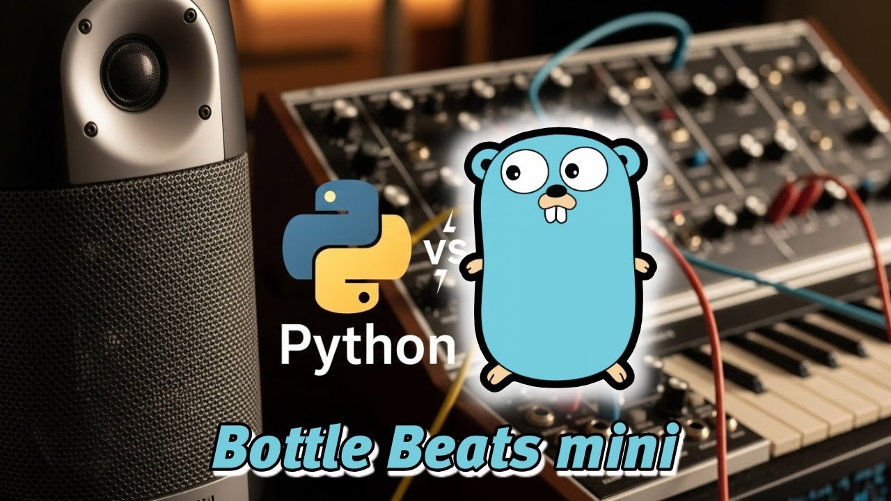 deenbee's tweet card. Bottle Beats mini ported to Go and Ebiten Engine 🎵🎶