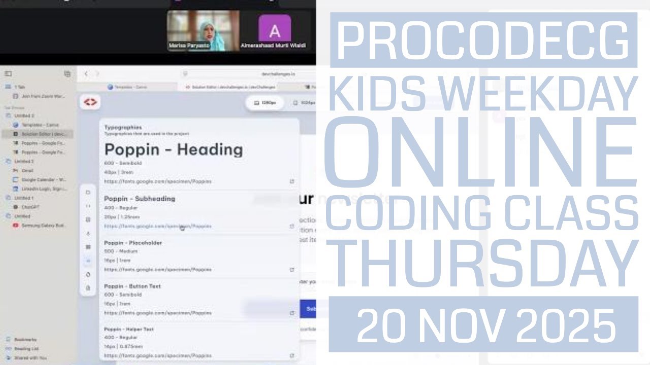 procodecg's tweet card. ProCodeCG Kids Weekday Coding Class - Thursday - 20 Nov 2025