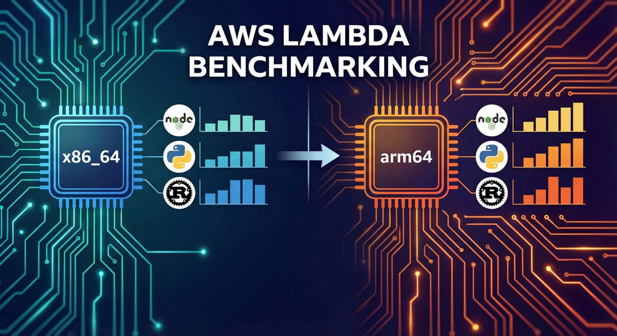 unixterminal's tweet card. See how AWS Lambda arm64 stacks up against x86_64 in real-world benchmarks across CPU, memory, and I/O workloads using Node.js, Python, and Rust.