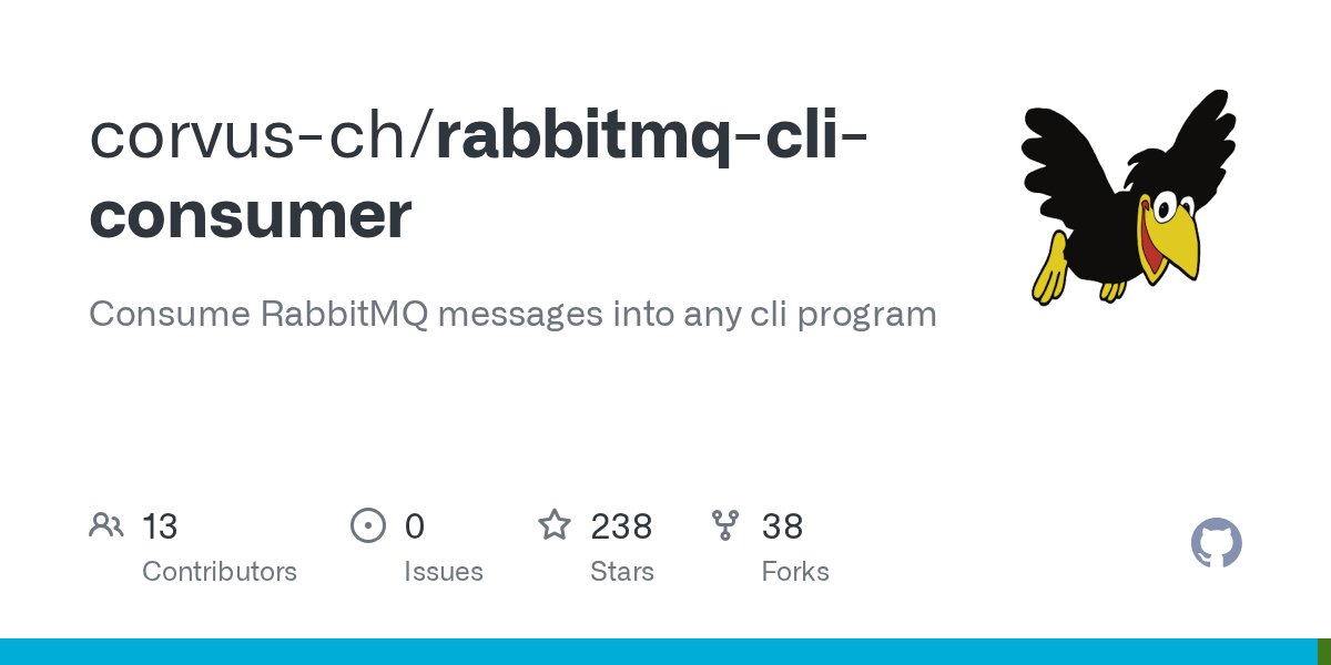 maksim_ka2's tweet card. Consume RabbitMQ messages into any cli program. Contribute to corvus-ch/rabbitmq-cli-consumer development by creating an account on GitHub.