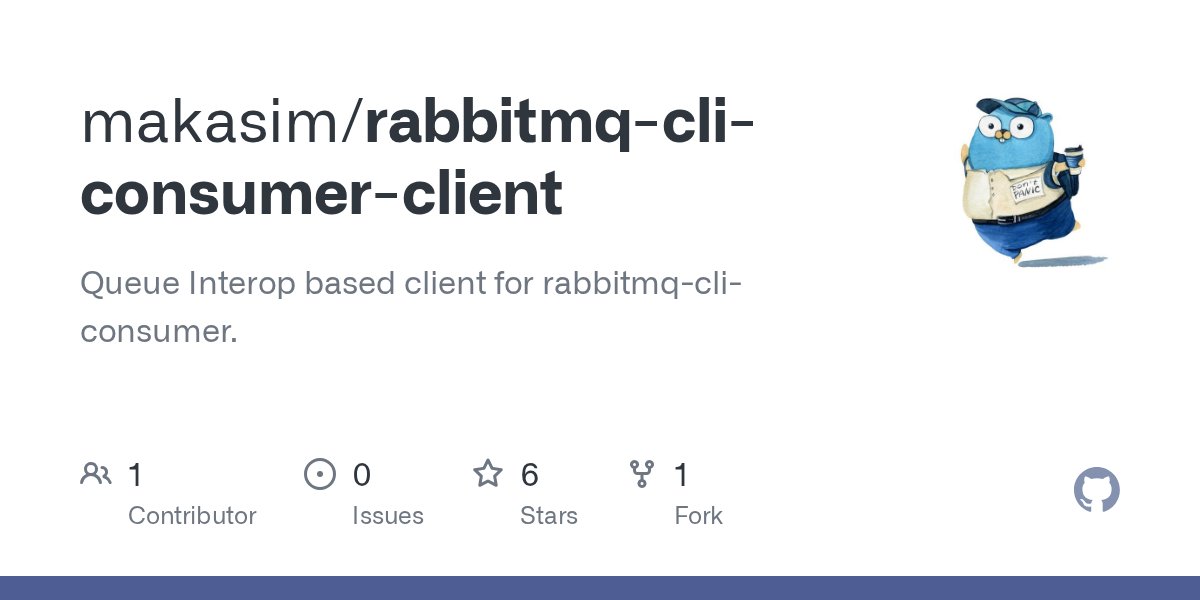 maksim_ka2's tweet card. Queue Interop based client for rabbitmq-cli-consumer. - makasim/rabbitmq-cli-consumer-client