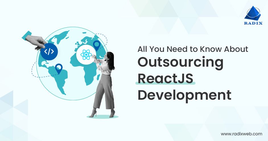 radixweb's tweet card. The definitive guide to outsourcing ReactJS development: the benefits, considerations, and how to find the ideal outsourcing partner.