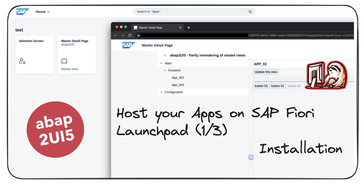 abap2UI5's tweet card. Running abap2UI5 in an on-premise system and want to host your apps on the SAP Fiori Launchpad? This post briefly shows how to set up your ABAP system and launchpad for this scenario. Don't miss out...
