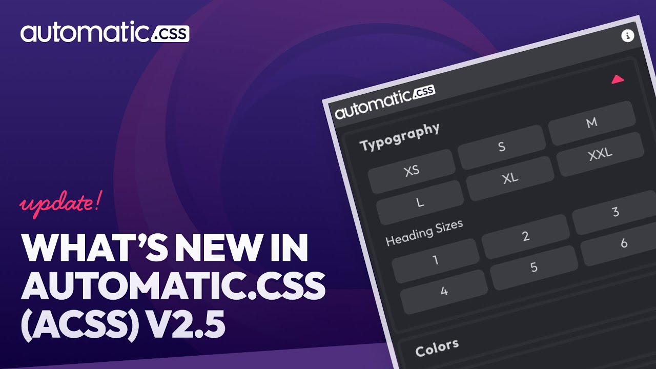 AutomaticCSS's tweet card. What's New in Automatic.css (ACSS) v2.5