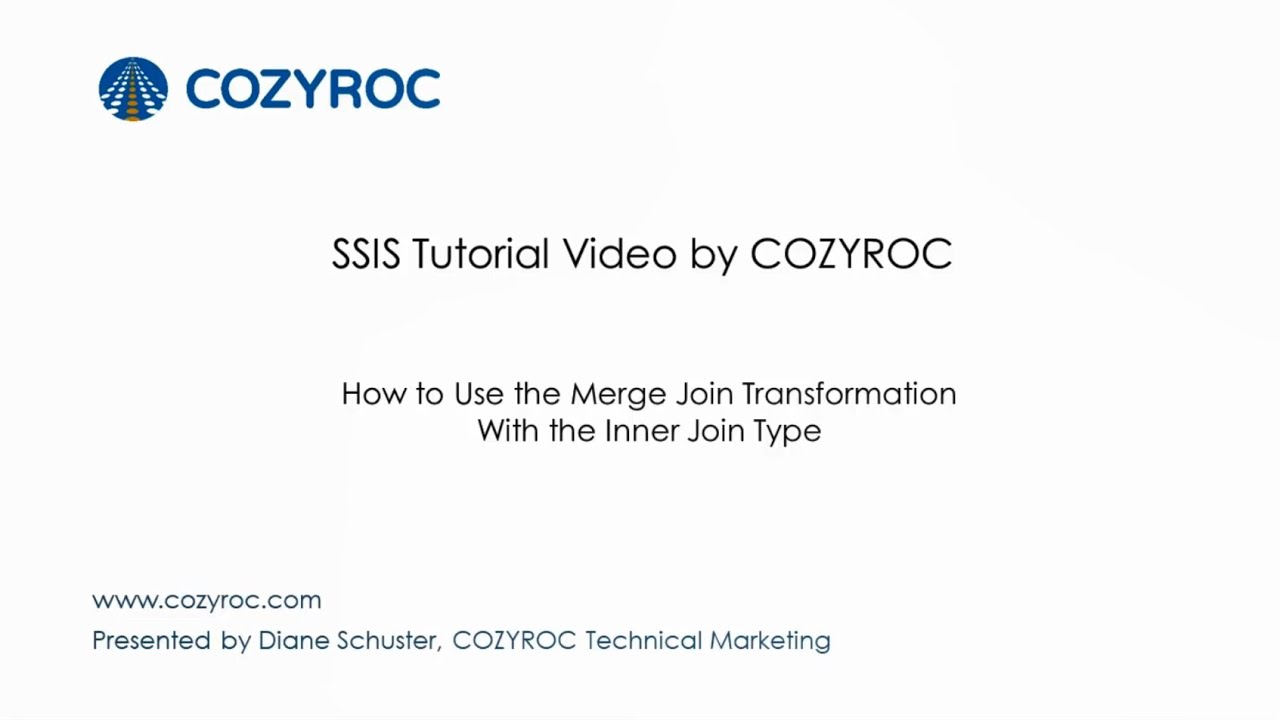 CozyRoc's tweet card. How to Use the Inner Join with the Merge Join Transformation. SSIS...