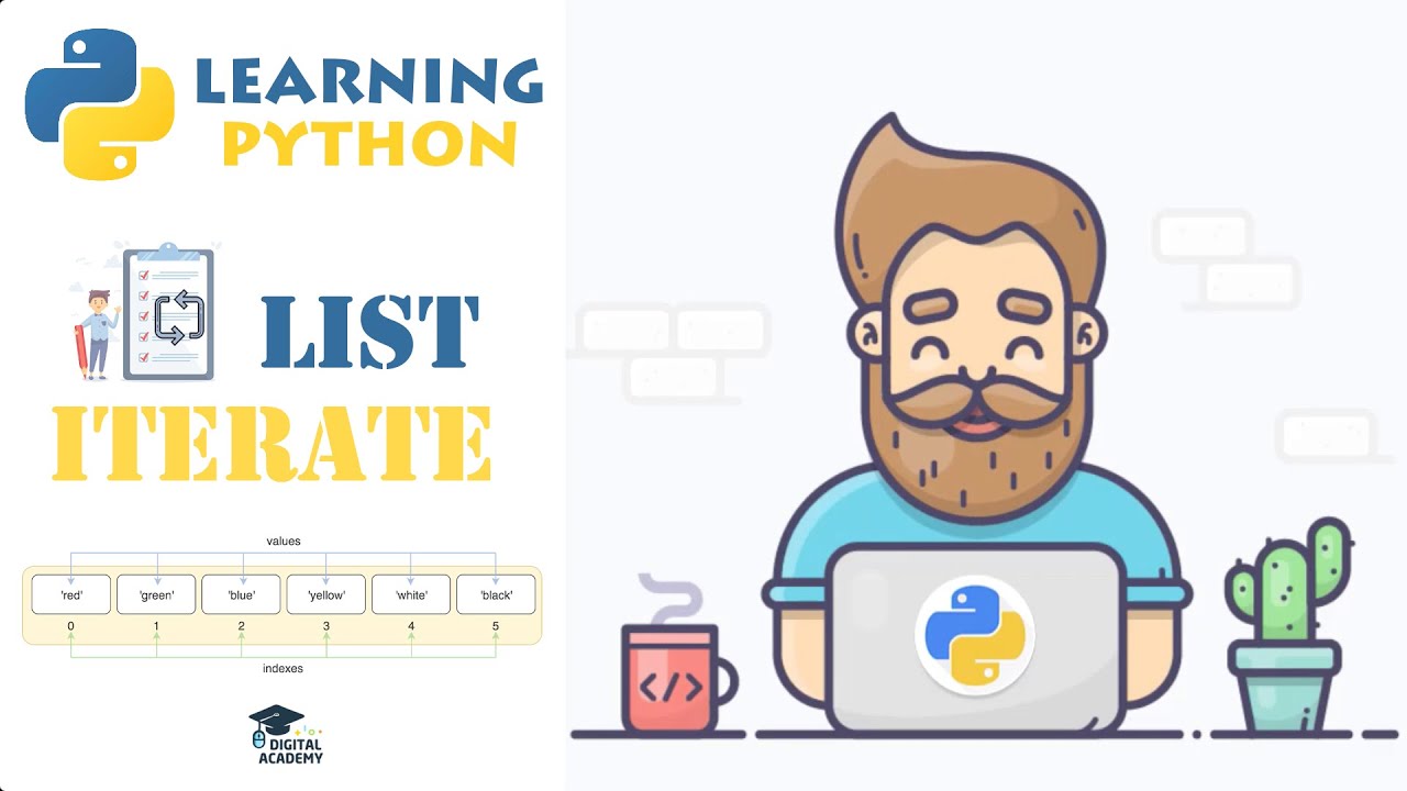 DigitalAcademyy's tweet card. Iterate through Items of a List in Python (FOR Loops) - Python...
