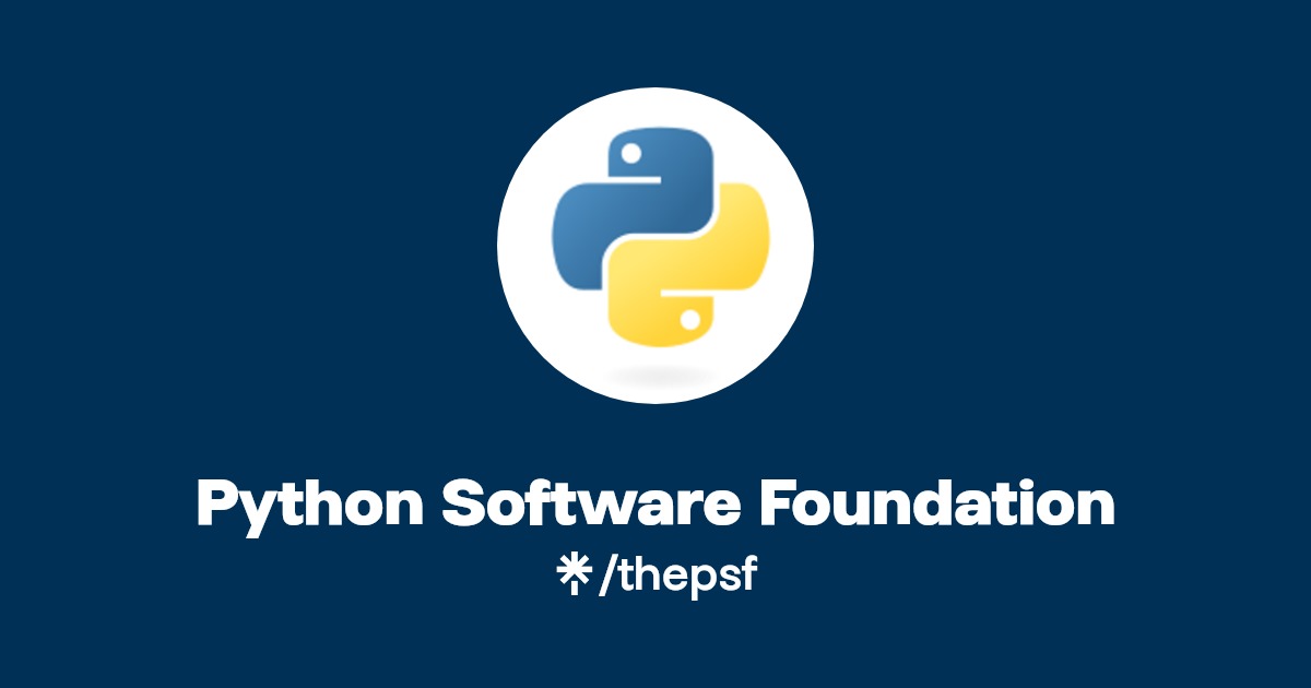 ThePSF's tweet card. The PSF is the organization behind the open source Python programming language.