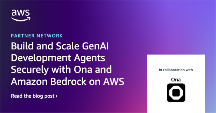 Siddhant_K_code's tweet card. Discover how AWS and Ona enable enterprises to build and scale GenAI development environments with complete security and compliance. This blog explores the powerful integration of Amazon Bedrock and...