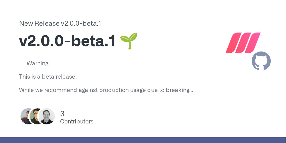 meilisearch's tweet card. WarningThis is a beta release. While we recommend against production usage due to breaking changes, the code is stable. Please consider whether you can afford the potential upcoming breaking chang...