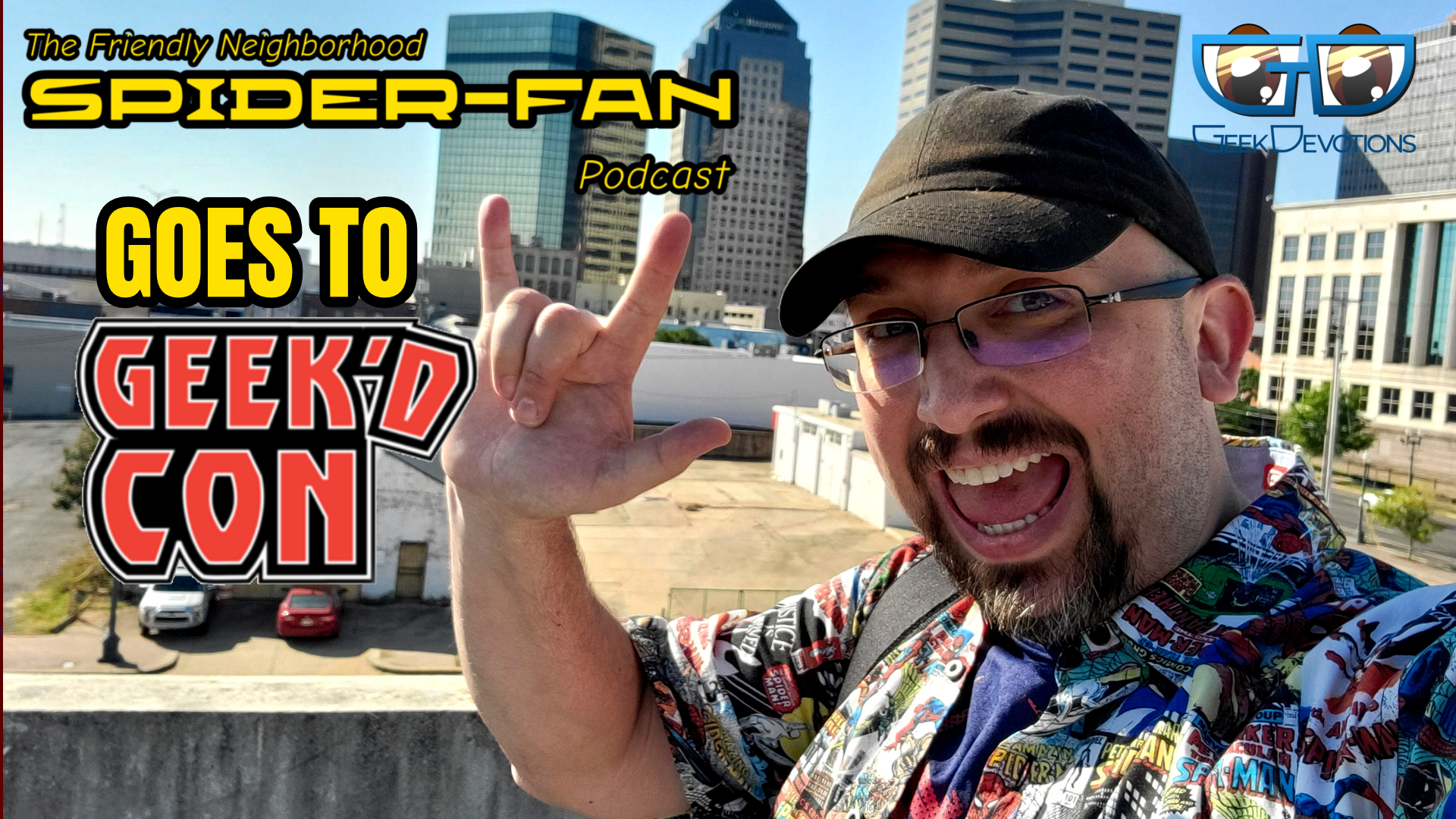 GeekDevotions's tweet card. Explore the pulse of Geek’d Con 2024 through Branson's interviews with passionate Spider-Man fans, celebrating iconic story arcs and unforgettable moments in the Spider-Verse."