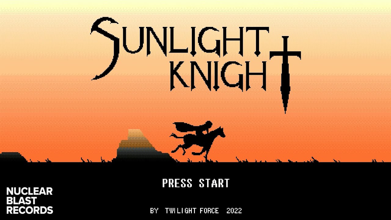 xametal_bot's tweet card. TWILIGHT FORCE - Sunlight Knight (PIXEL ART VIDEO)