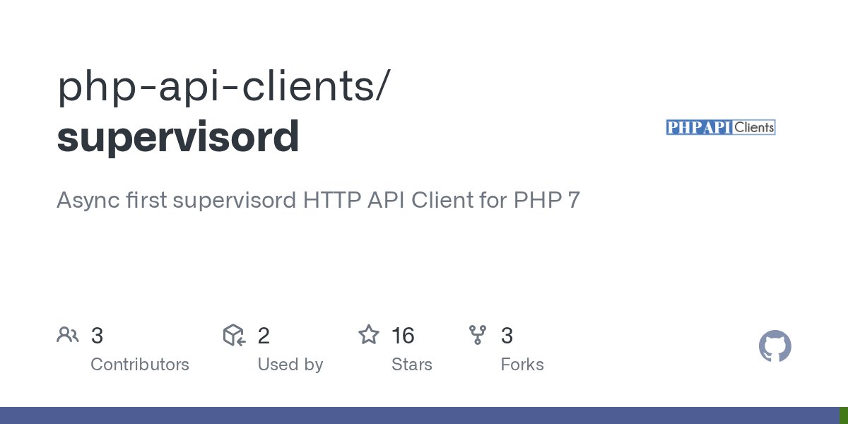 php_api_clients's tweet card. Async first supervisord HTTP API Client for PHP 7. Contribute to php-api-clients/supervisord development by creating an account on GitHub.
