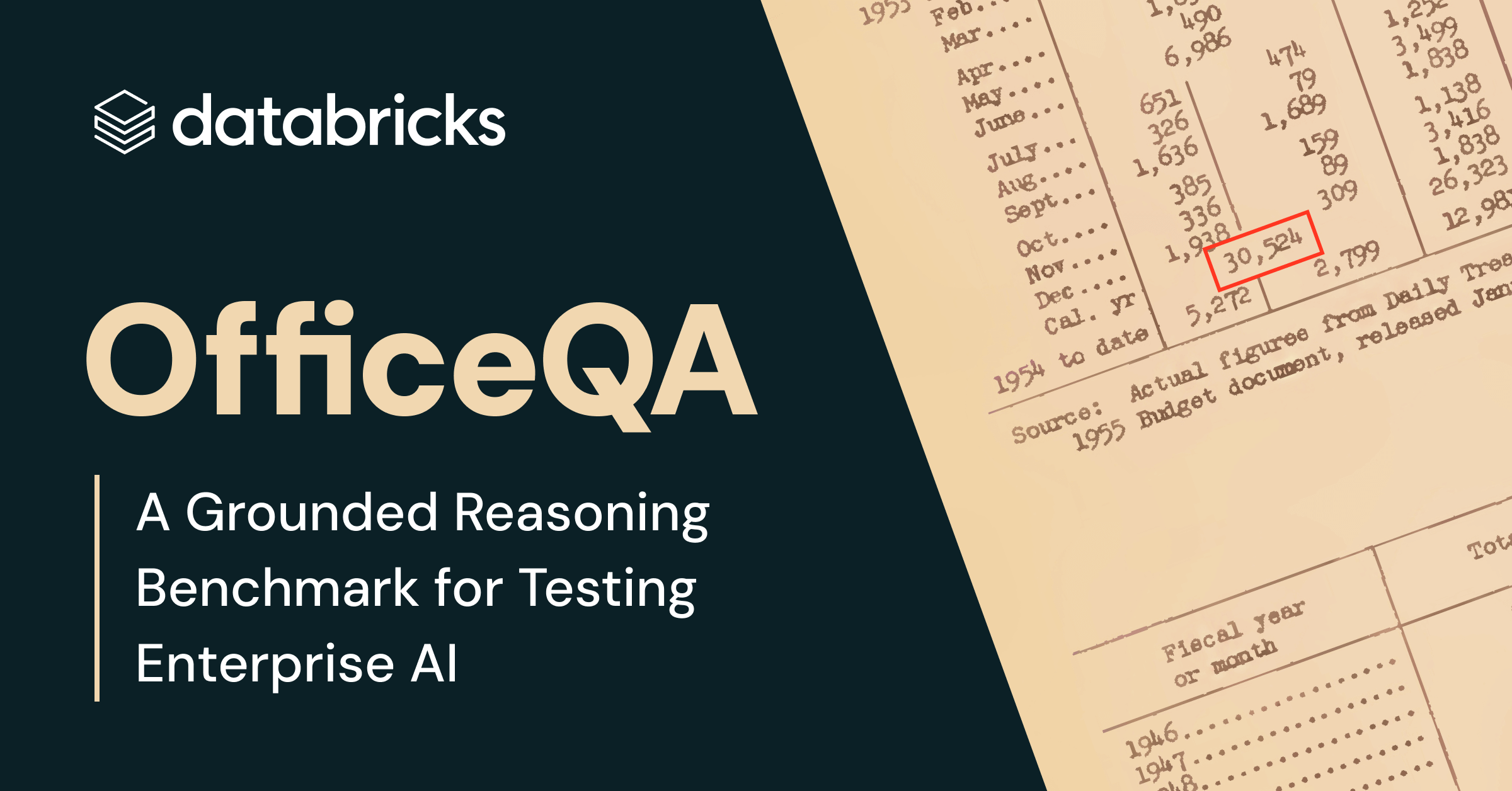 matei_zaharia's tweet card. OfficeQA is Databricks’ new open benchmark for grounded reasoning on real-world enterprise data, built on U.S. Treasury Bulletins to test modern AI agents.