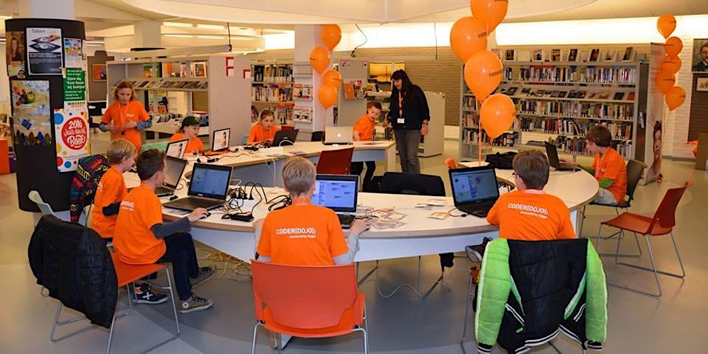 CoderDojoW's tweet card. Kinderen van 8 tot 13 jaar kunnen kunnen iedere eerste zaterdag van de maand in bibliotheek Woerden terecht om kennis te maken met programmeren. Er zijn twee rondes, van 11:00 tot 13:00 uur en van...