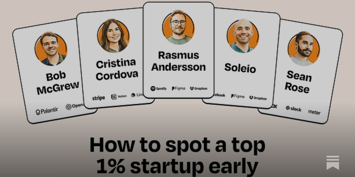 How to spot a top 1% startup early