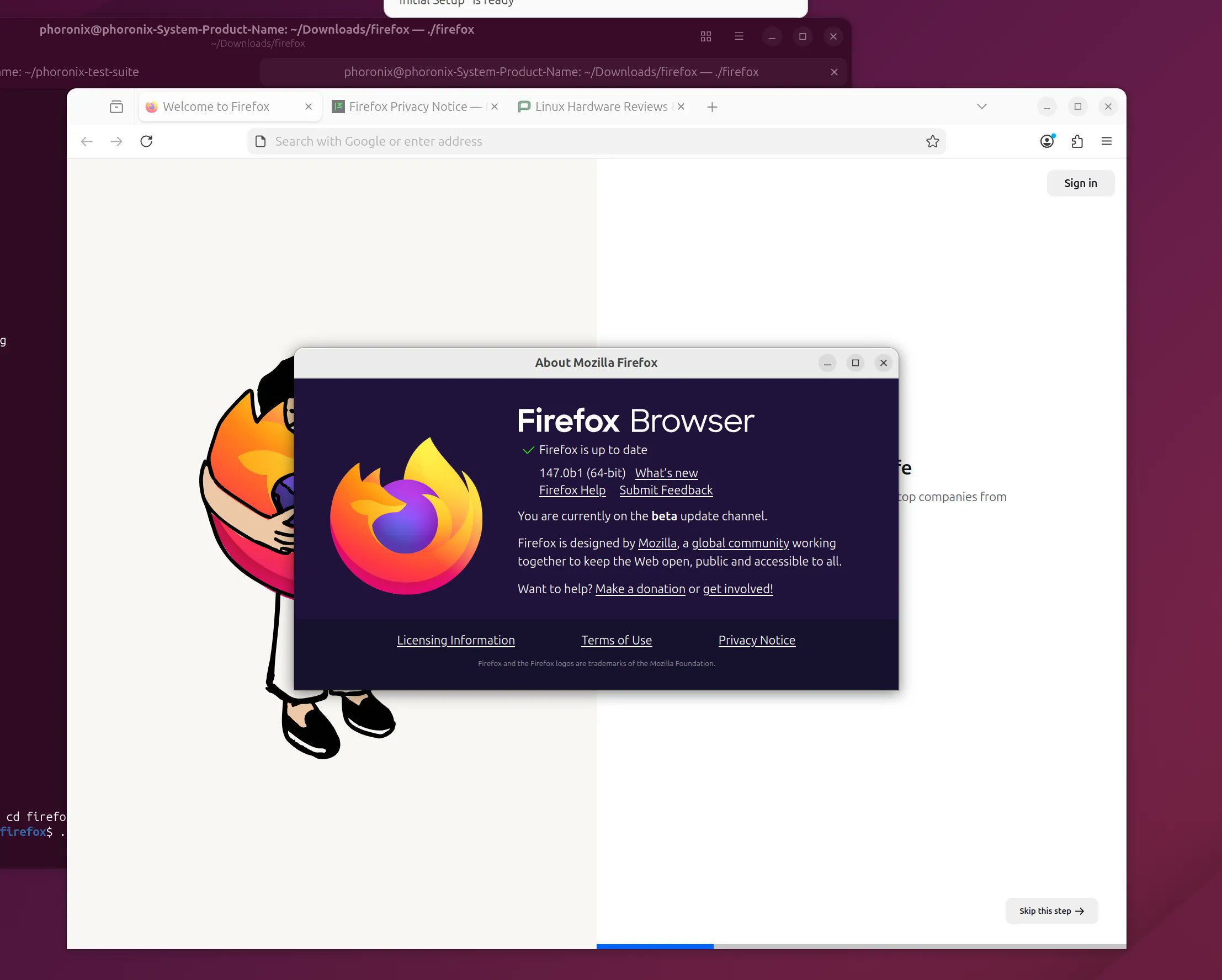 phoronix's tweet card. With Firefox 146 released, which is exciting for delivering fractional scaling on Wayland, Firefox 147 Beta is now available and it's also quite exciting to Linux users for another reason.