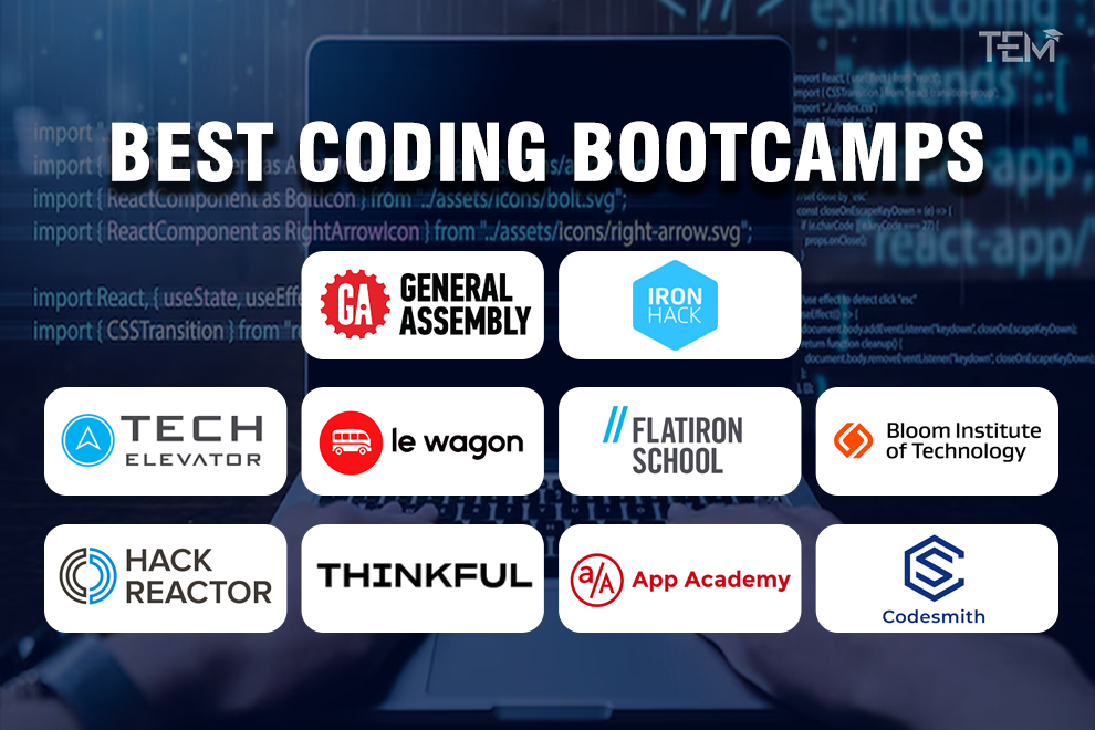 rkgaikwad100's tweet card. Best Coding Bootcamps • App Academy • General Assembly • Flatiron School • Ironhack • Code Smith • Tech Elevator • Hack Reactor • Le Wagon
