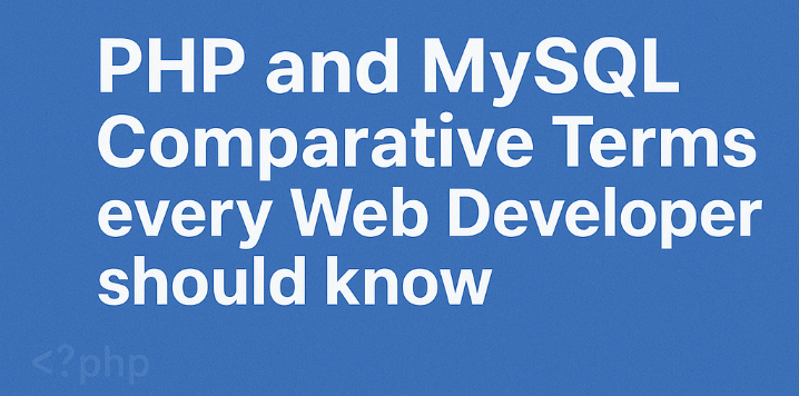 codehacks25's tweet card. Discover essential comparative terms in PHP and MySQL to strengthen your backend development skills with clear, practical insights.