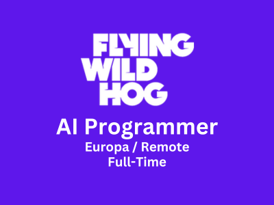 AnimationVFXJob's tweet card. AI Programmer required at Flying Wild Hog. At least 3 years of experience in a similar position. Strong practical knowledge of C++.