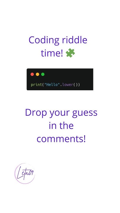 _leta09's tweet card. Python Coding Challenge #8 | String manipulation #codingforbeginners...