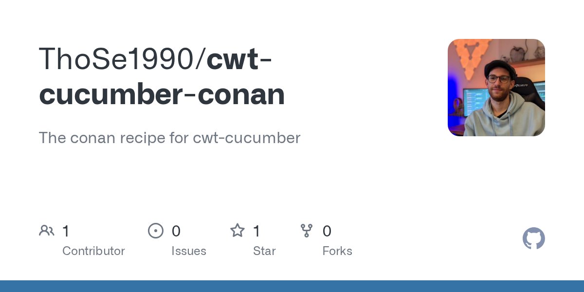 CodingWthThomas's tweet card. The conan recipe for cwt-cucumber. Contribute to ThoSe1990/cwt-cucumber-conan development by creating an account on GitHub.