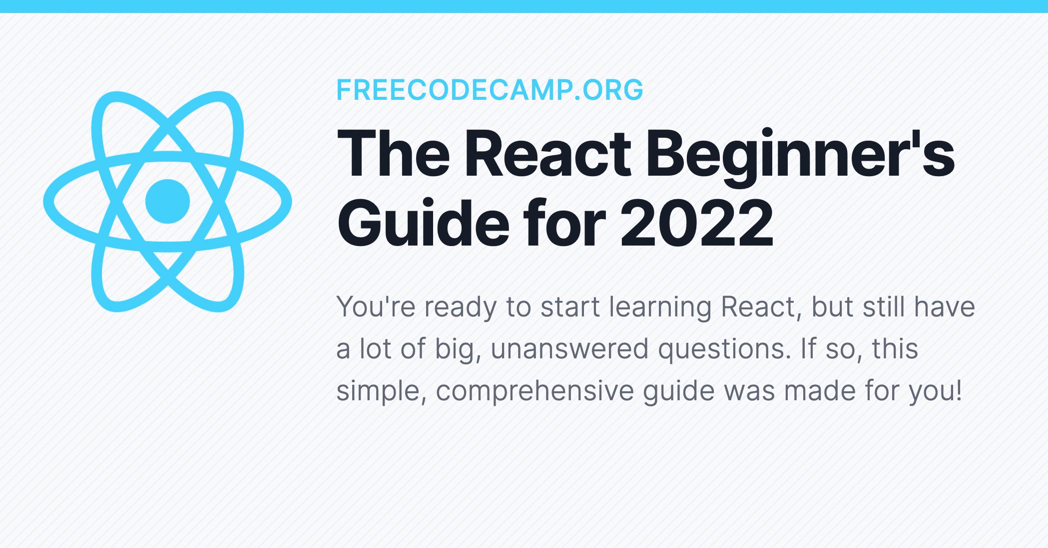 freeCodeCamp's tweet card. So you're ready to dive into learning React, but you still have some lingering questions, such as: How should I create my React projects? What tools should I add to my React app? Do I need to learn...