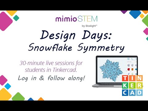 mimioSTEM's tweet card. Design Days: Snowflake Symmetry
