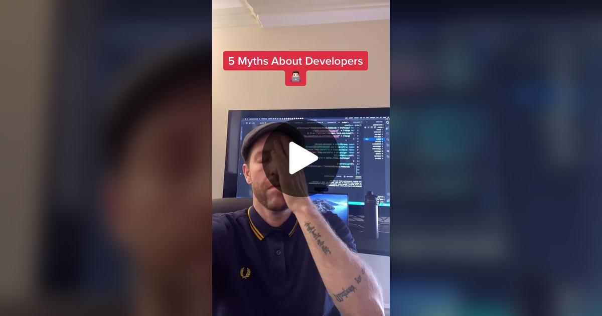 CoderGeorge's tweet card. 1973 likes, 53 comments. “5 Myths About Developers 🦄👨🏻‍💻”
