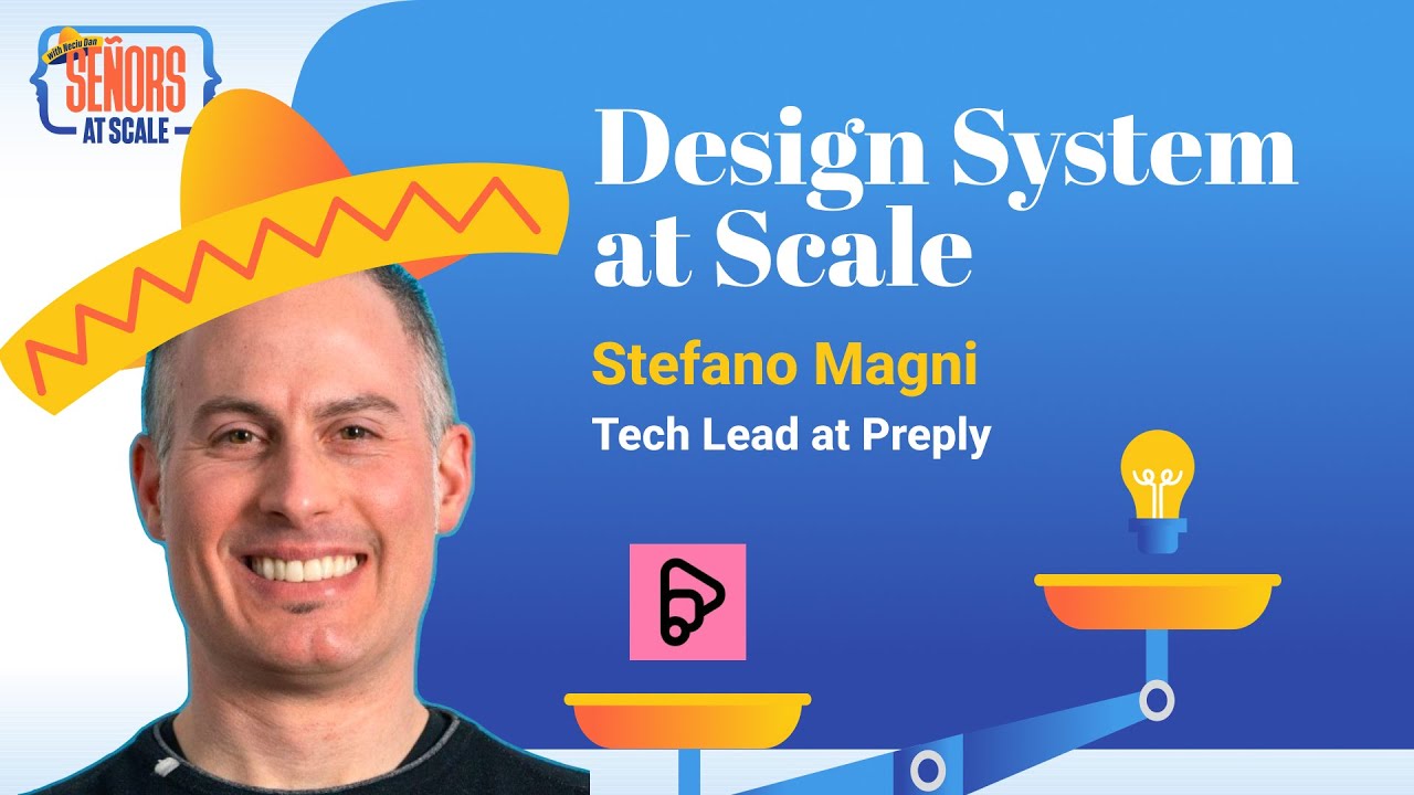 neciudan's tweet card. Design Systems at Scale with Stefano Magni, Tech Lead at Preply
