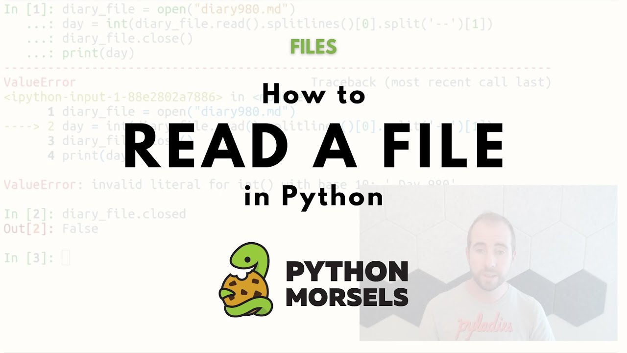 PythonMorsels's tweet card. Read from a file in Python