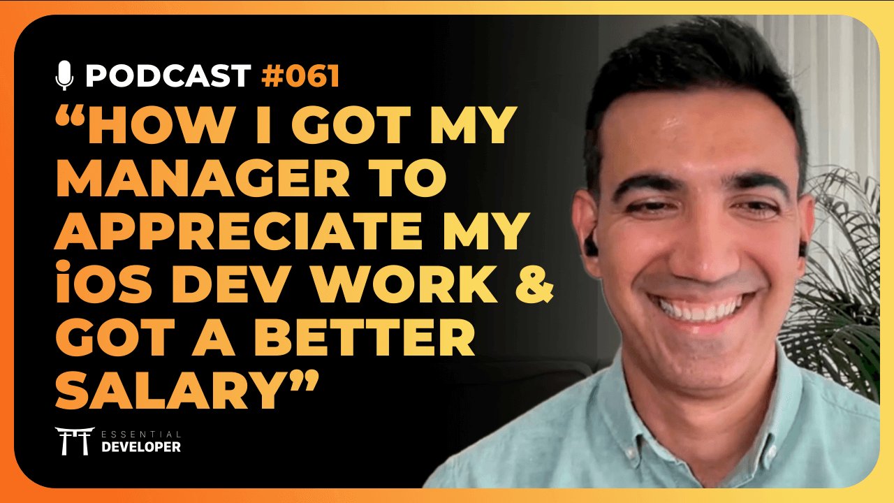 essentialdevcom's tweet card. Our guest today is Mohammad Gharari, a student of the iOS Lead Essentials program who became a confident senior iOS developer with a better salary and quality of life! Watch it now to learn how he...