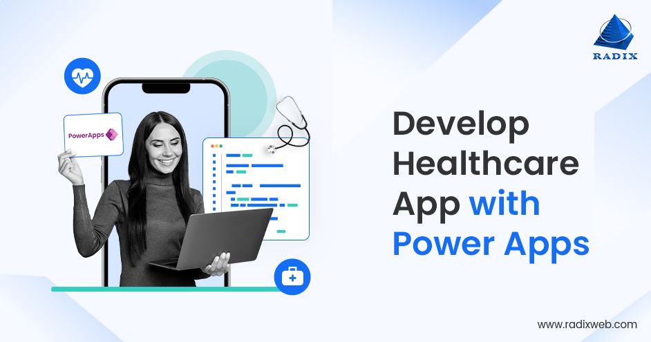 radixweb's tweet card. How Radixweb built HIPAA-compliant healthcare app in 14 days with PowerApps, streamlining workflows, reducing admin tasks and improving patient care.