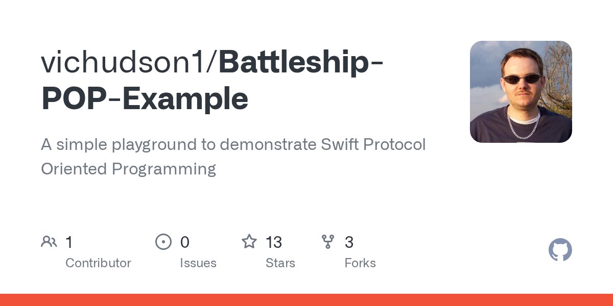 vichudson1's tweet card. A simple playground to demonstrate Swift Protocol Oriented Programming - vichudson1/Battleship-POP-Example