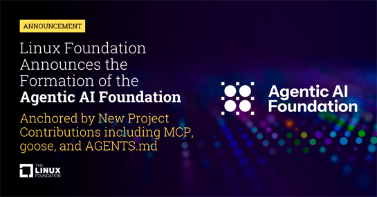 aWebprogrammer's tweet card. Linux Foundationは、Amazon Web Services（AWS）、Anthropic、Block、Bloomberg、Cloudflare、Google、Microsoft、OpenAIなどのプラチナメンバーによるAIエ...