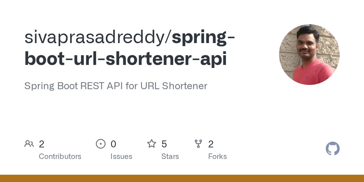 sivalabs's tweet card. Spring Boot REST API for URL Shortener. Contribute to sivaprasadreddy/spring-boot-url-shortener-api development by creating an account on GitHub.