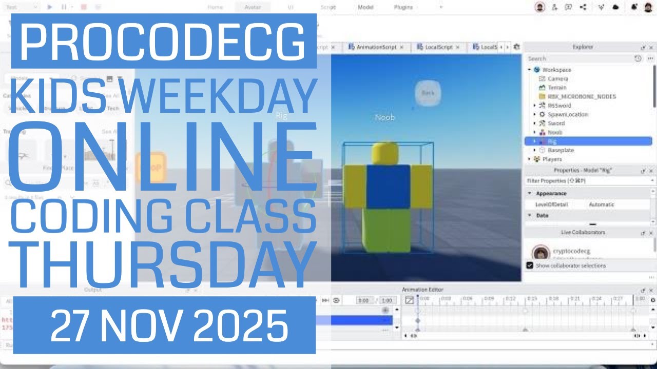 procodecg's tweet card. ProCodeCG Kids Weekday Coding Class - Thursday - 27 Nov 2025