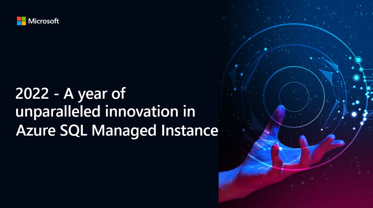 On_MS_Products's tweet card. Learn about Azure SQL Managed Instance announcements at PASS Data Community 2022 which are closing an amazing year of continuous product...