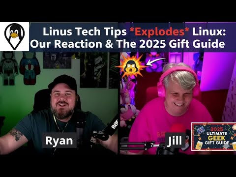 KaosSverige's tweet card. Linus Tech Tips Explodes Linux: Our Reaction & The 2025 Gift Guide (fixed audio) #linux #FOSS #CachyOS #Nobara #PikaOS #EndeavourOS