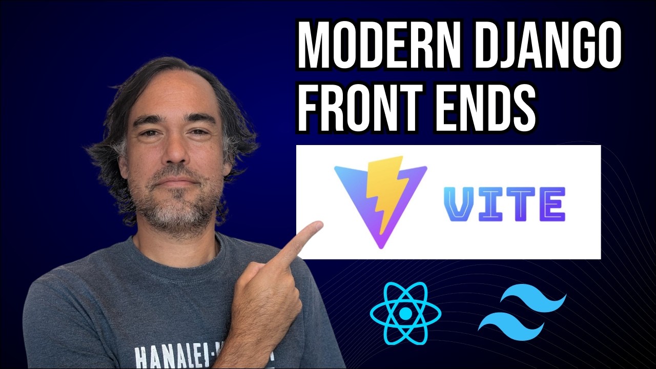 PythonHub's tweet card. Setting up a Django project with Vite, React, and Tailwind CSS
