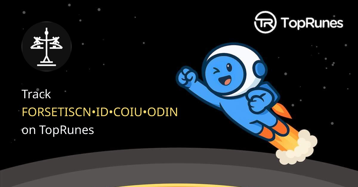 RunesCC's tweet card. Rank #5 | Price 1,150 sats ($1.38) | Market cap 242 BTC ($28.98M)