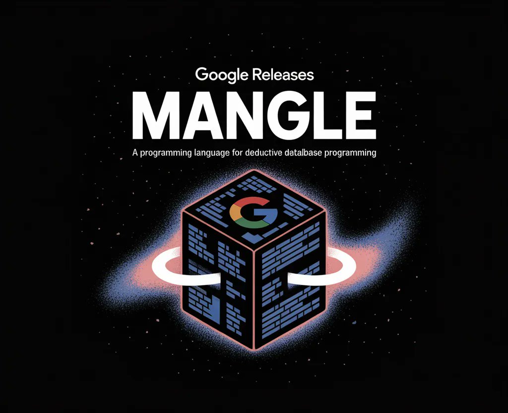 genainewstop's tweet card. Google's Mangle extends Datalog for deductive database programming, supporting uniform queries, recursive rules, and complex analysis.