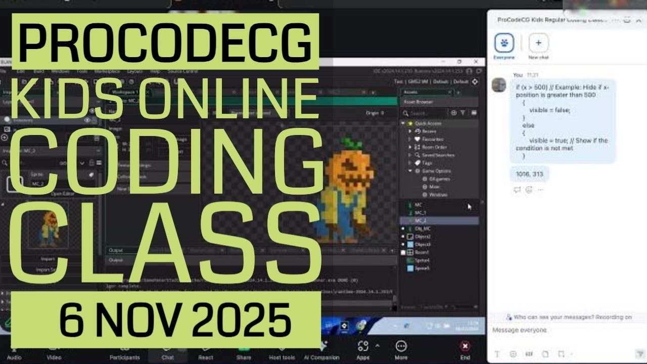procodecg's tweet card. ProCodeCG Kids Regular Coding Class - Online - 6 Dec 2025